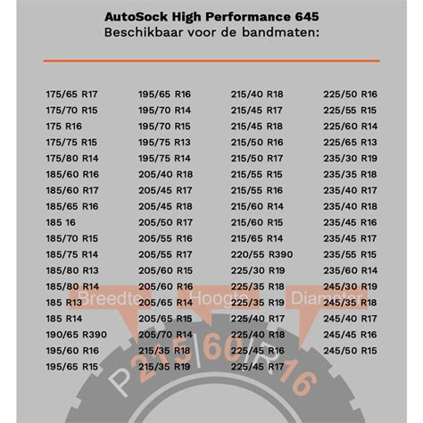 autosock 645 taille pneu.